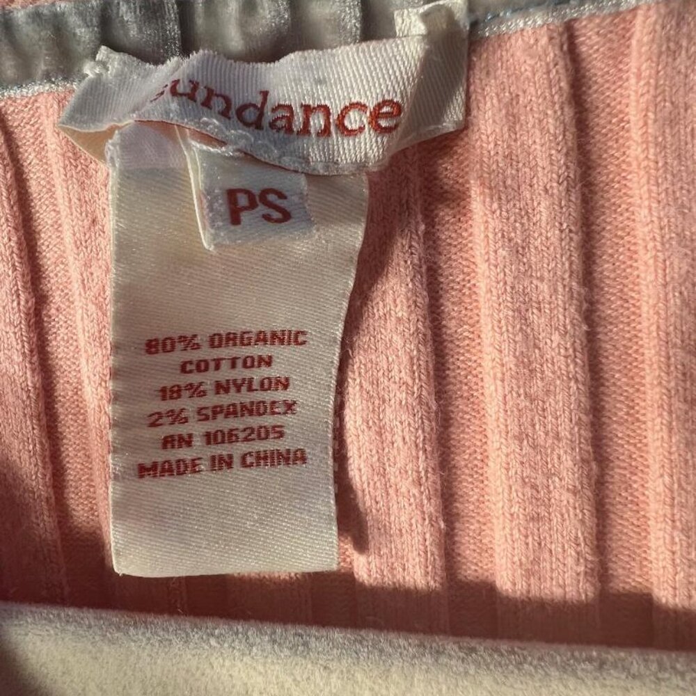 Sundance Organic Cotton Ribbed Cropped Sweater in Light Pink - Size PS - Picture 2 of 4
